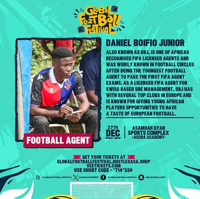 Daniel Bofio Junior, a recognized FIFA licensed agent will be present